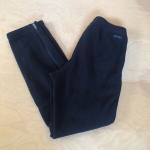 MEC Women’s Medium Black Fleece Pants Thermal Elastic Waist Zippered Leg Outdoor